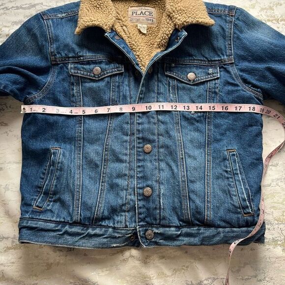 Children’s Place Fleece Lined Denim Jacket - Picture 7 of 12